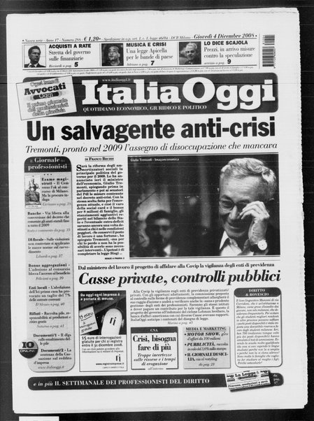 Italia oggi : quotidiano di economia finanza e politica